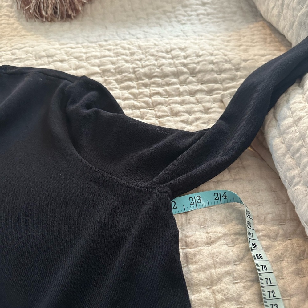 Chico's Black Ruched Sleeve Cardigan CLEARANCE - Picture 6 of 8
